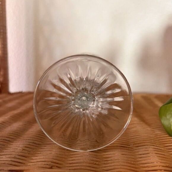 Vintage Libby brilliant Pressed Glass Water Goblet Wine Barware Drinkware - Picture 4 of 11
